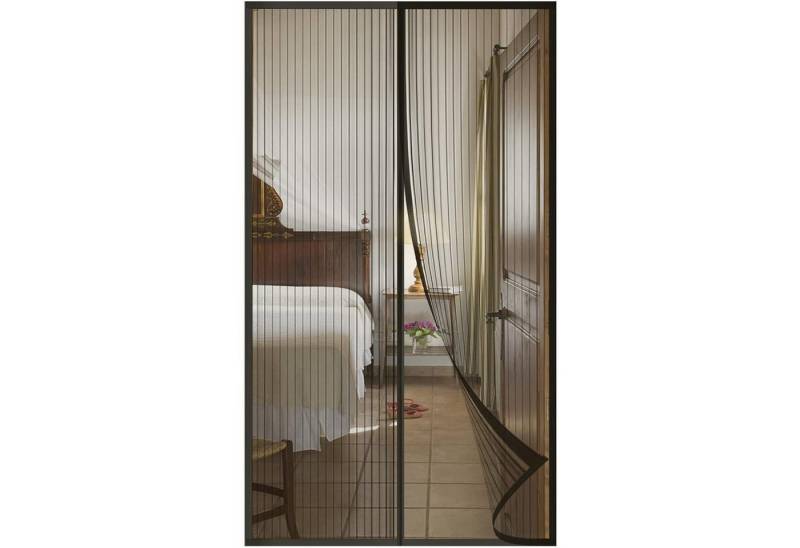 LuxusKollektion Schädlingsschutznetz Fliegengitter Magnet Balkontür Terrassentür Schwarz 120x220cm von LuxusKollektion