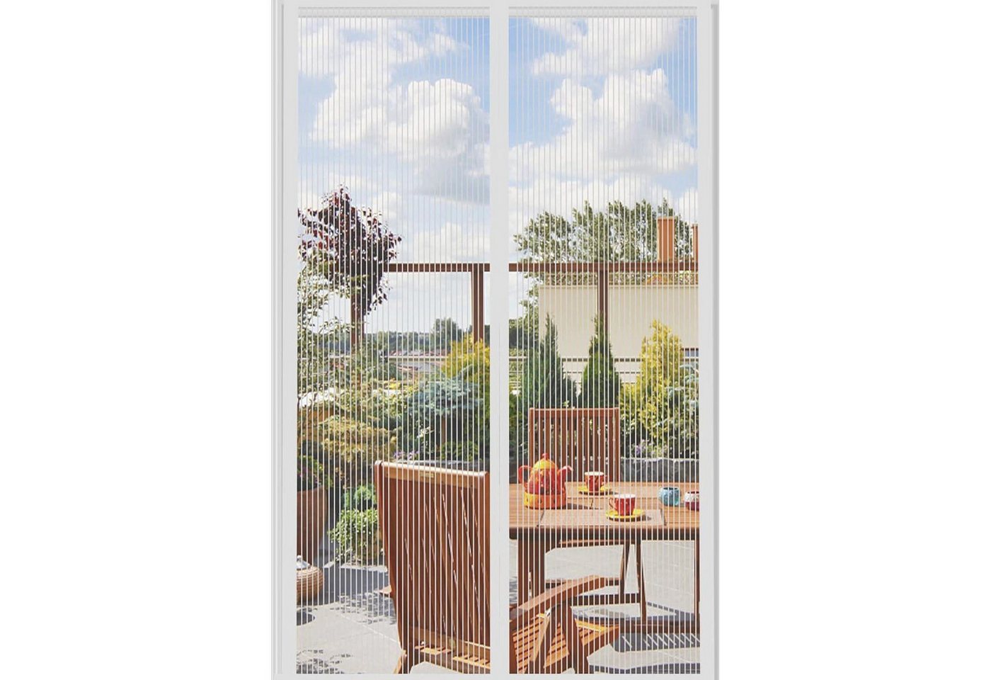 LuxusKollektion Schädlingsschutznetz Fliegengitter Magnetvorhang Insektenschutz Balkontür Weiß 75x210cm von LuxusKollektion