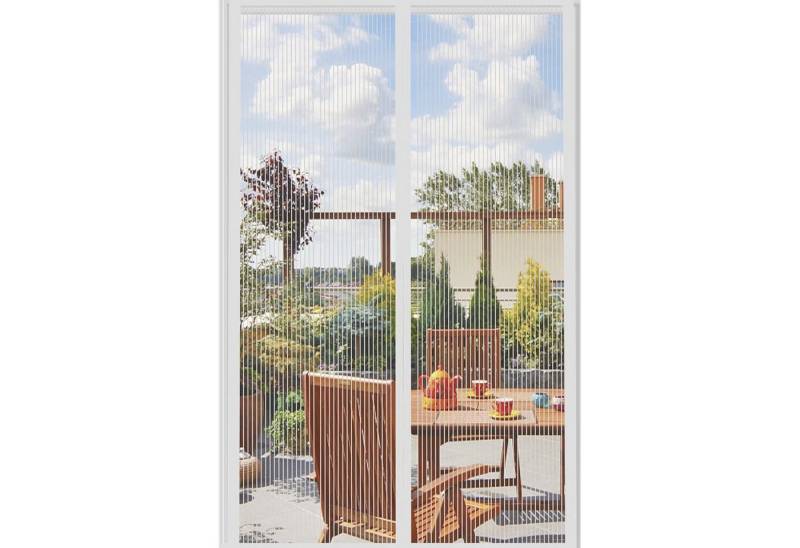 LuxusKollektion Schädlingsschutznetz Fliegengitter Magnetvorhang Insektenschutz Balkontür Weiß 75x210cm von LuxusKollektion