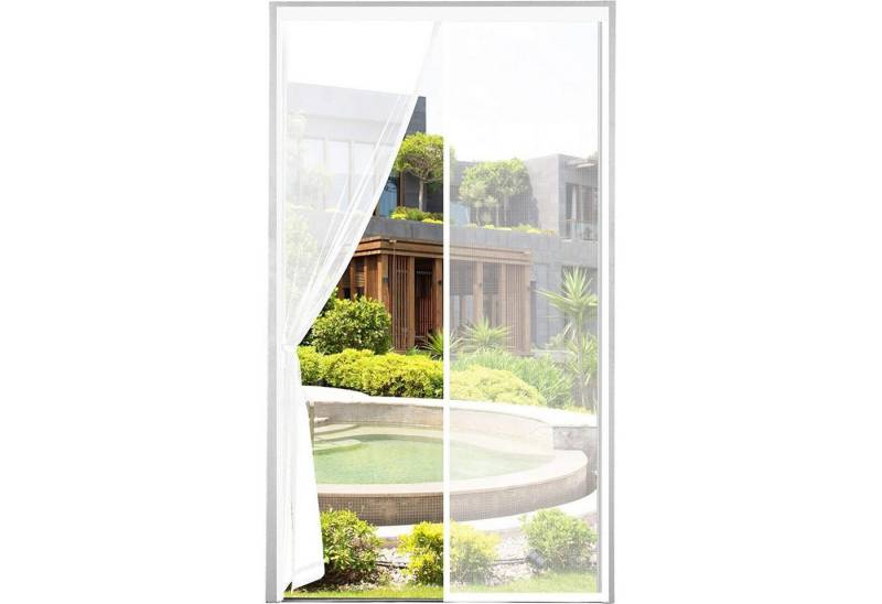LuxusKollektion Schädlingsschutznetz Fliegengitter Tür Moskitonetz Magnet Insektenschutz 100x210cm Weiß von LuxusKollektion