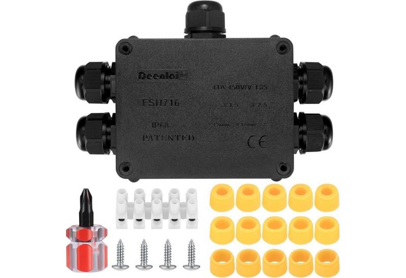 LuxusKollektion Schaltschrankschlüssel Abzweigdose IP68 Wasserdicht Klemmdose Kabelverbinder 4mm8mm 5 Wege LuxusKollektion Schaltschrankschlüssel Abzweigdose IP68 Wasserdicht Klemmdose Kabelverbinder 4mm8mm 5 Wege von LuxusKollektion