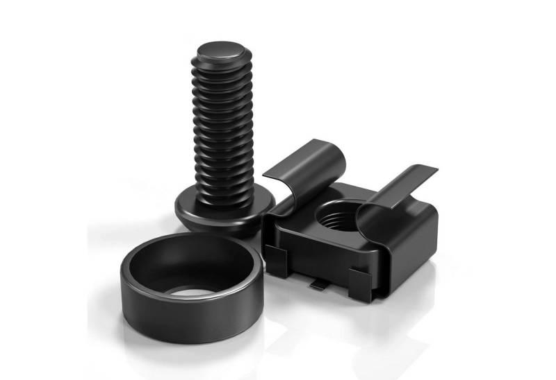 LuxusKollektion Schaltschrankschlüssel M6 x 16 mm 50 Stück Käfigmutter Kastenmutter Schrauben Set Rack von LuxusKollektion
