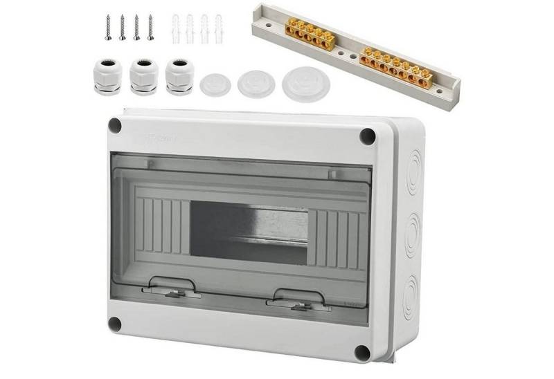 LuxusKollektion Schaltschrankschlüssel Sicherungskasten Aufputz IP65-1 Reihig 12 Module Feuchtraum von LuxusKollektion