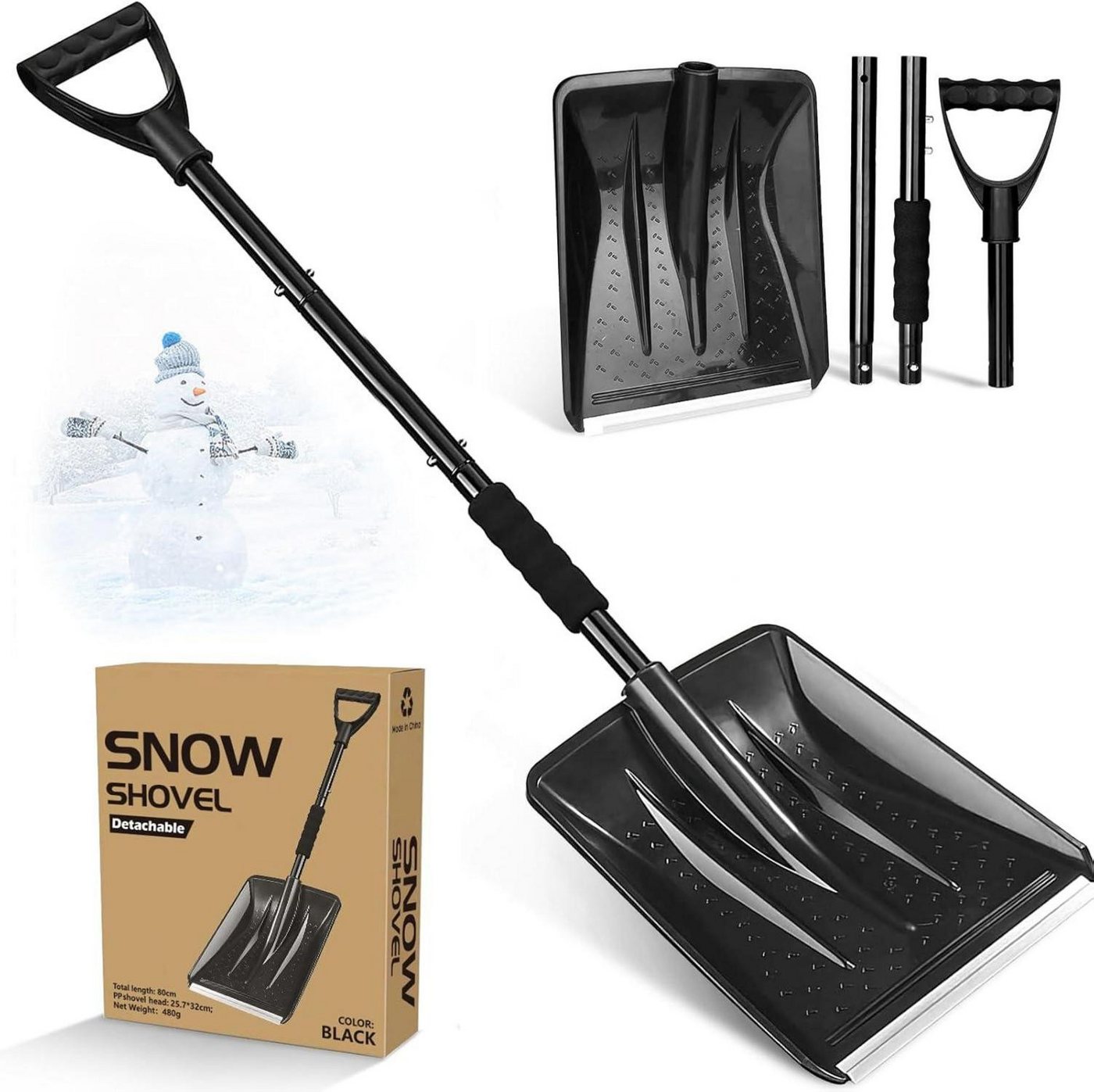 LuxusKollektion Schaufel Schneeschaufel 108cm Aluprofil 4-teiliges Design Tragbare LuxusKollektion Schaufel Schneeschaufel 108cm Aluprofil 4-teiliges Design Tragbare von LuxusKollektion