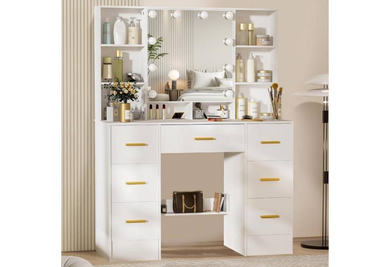 LuxusKollektion Schminktisch Schminktisch LED Spiegel dimmbar 7 Schubladen 8 Fächer SE40 LuxusKollektion Schminktisch Schminktisch LED Spiegel dimmbar 7 Schubladen 8 Fächer SE40 von LuxusKollektion