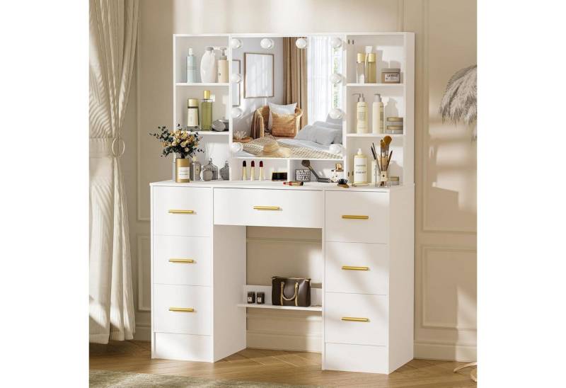 LuxusKollektion Schminktisch Schminktisch Spiegel Beleuchtung Helligkeit H4003 40 x 100 x 140cm LuxusKollektion Schminktisch Schminktisch Spiegel Beleuchtung Helligkeit H4003 40 x 100 x 140cm von LuxusKollektion