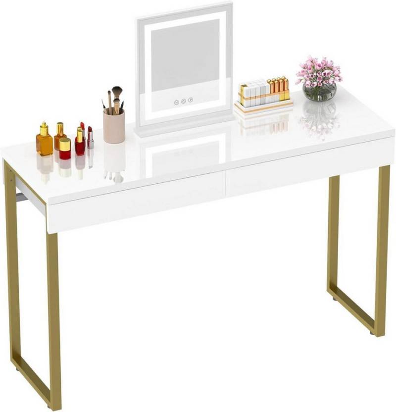 LuxusKollektion Schminktisch Schminktisch Weiß mit Schubladen ohne Spiegel Stabil & Modern von LuxusKollektion