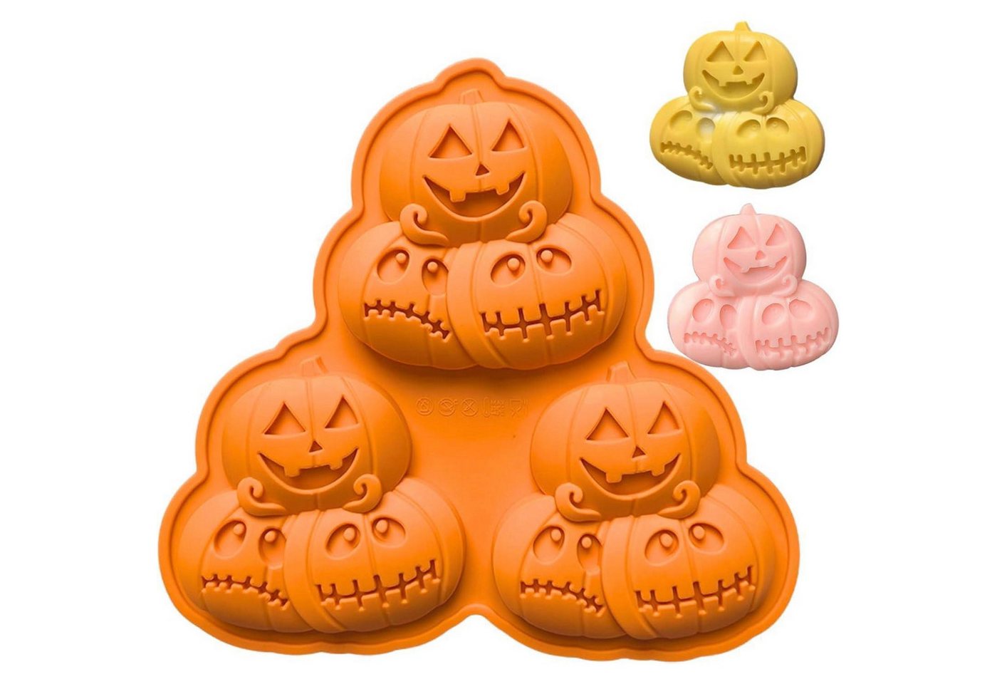 LuxusKollektion Schokoladenform Silikonform Halloween 3er Schokolade Süßigkeiten DIY Kürbis von LuxusKollektion