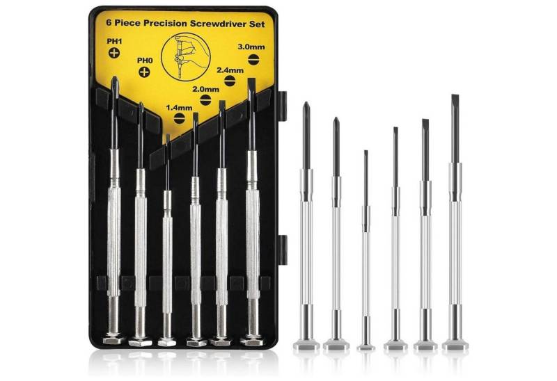 LuxusKollektion Schraubendreher Präzisionsschraubendreher mini Uhrmacher Brillen Gläser 6 teiliges Set von LuxusKollektion