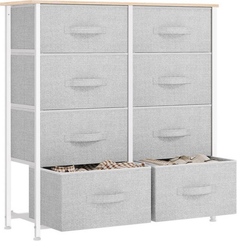 YITAHOME Schraubspanner YITAHOME Kommode Schrank 8 Schubladen Stoff Hellgrau Modern von YITAHOME