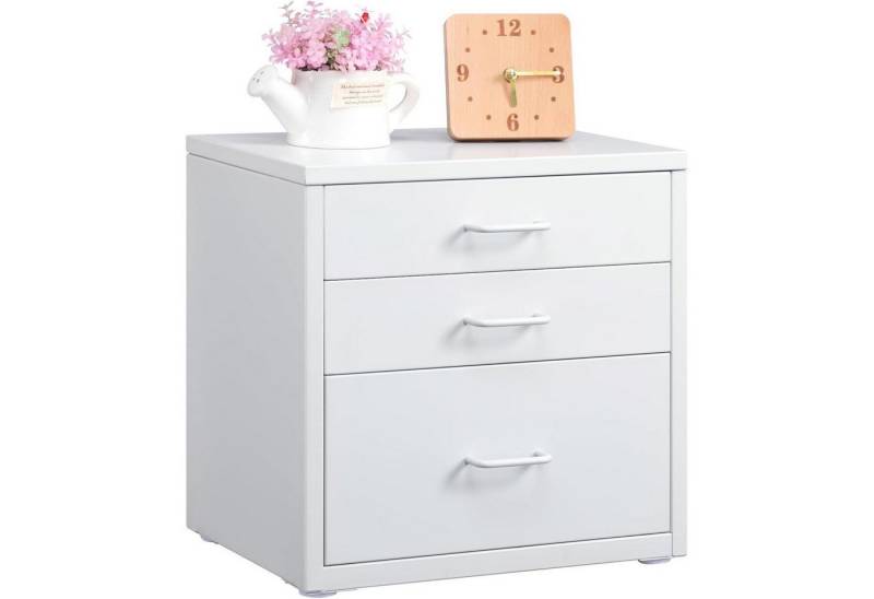 LuxusKollektion Schreibtisch Aktenschrank Schreibtisch Metall A4 Organizer Weiß 3 Schubladen von LuxusKollektion