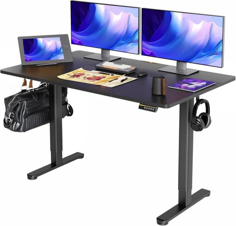 LuxusKollektion Schreibtisch Höhenverstellbarer Schreibtisch Elektrisch140×70 Kabelmanagement von LuxusKollektion