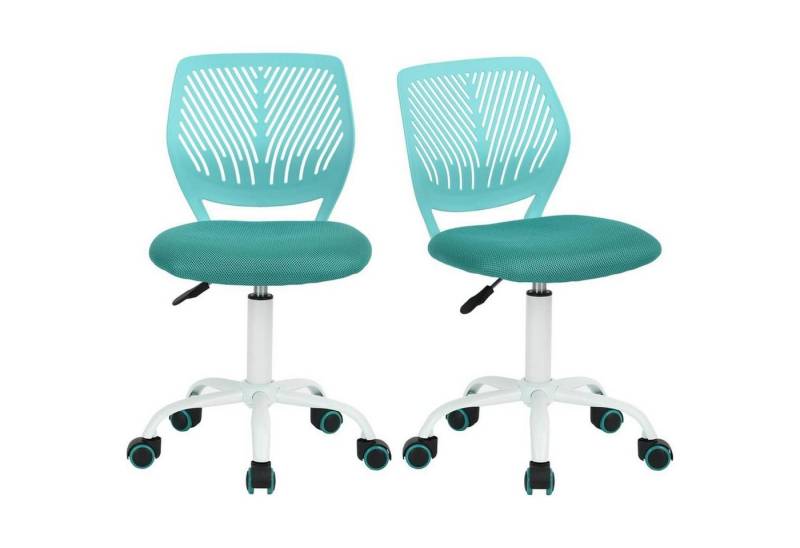 LuxusKollektion Schreibtischstuhl Schreibtischstuhl 2er Set Drehstuhl Stoffsitz Türkis Türkis und Türkis LuxusKollektion Schreibtischstuhl Schreibtischstuhl 2er Set Drehstuhl Stoffsitz Türkis Türkis und Türkis von LuxusKollektion