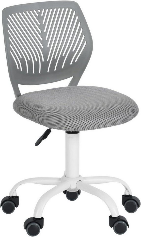 LuxusKollektion Schreibtischstuhl Schreibtischstuhl Drehstuhl Bürostuhl Stoffsitz Ergonomisch Grau von LuxusKollektion