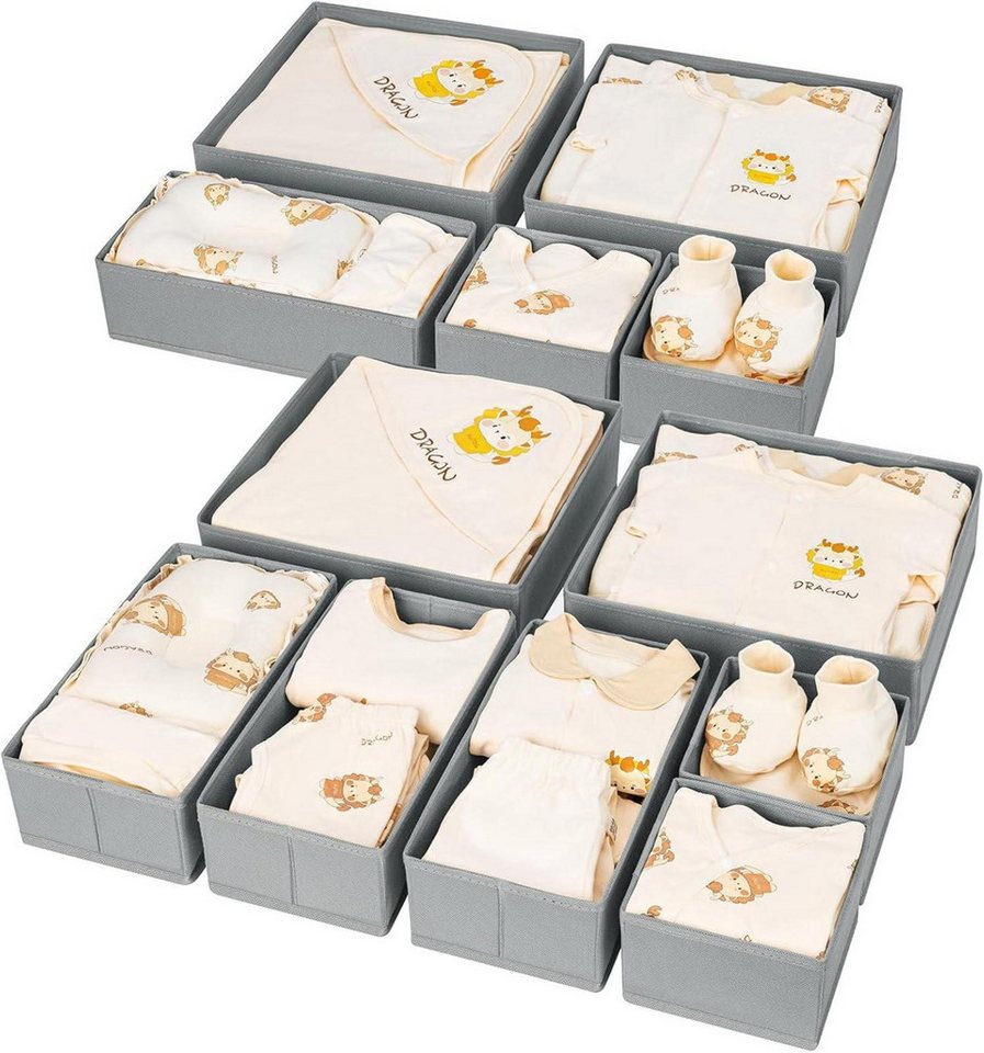 LuxusKollektion Schubladeneinsatz 12er Set Schrank Organizer Boxen für Kleidung Socken - Faltbare Stoff LuxusKollektion Schubladeneinsatz 12er Set Schrank Organizer Boxen für Kleidung Socken - Faltbare Stoff von LuxusKollektion