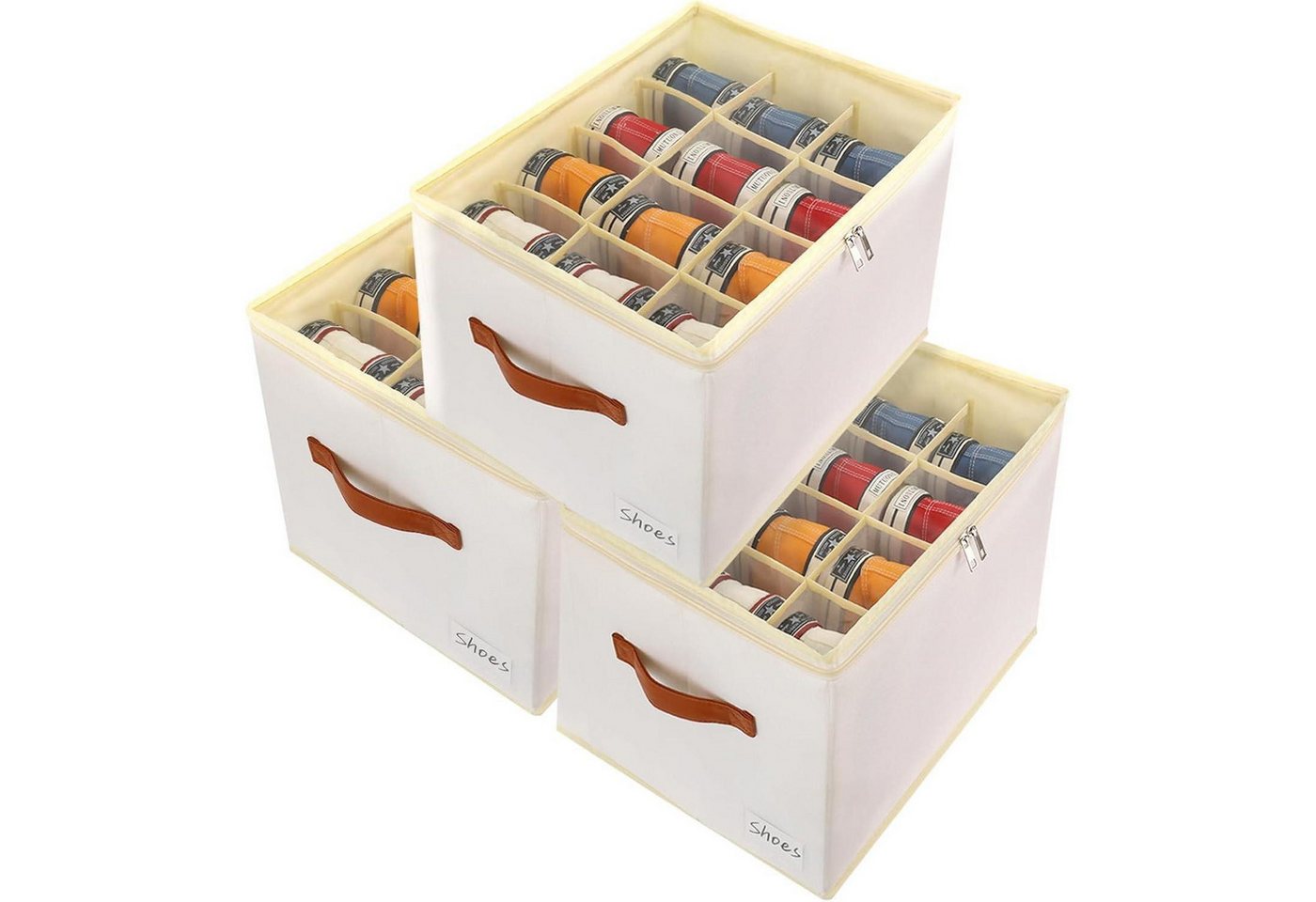 LuxusKollektion Schuhformer Schuhaufbewahrung Organizer Schuhboxen 36 Zellen 3 Stück Weiß LuxusKollektion Schuhformer Schuhaufbewahrung Organizer Schuhboxen 36 Zellen 3 Stück Weiß von LuxusKollektion