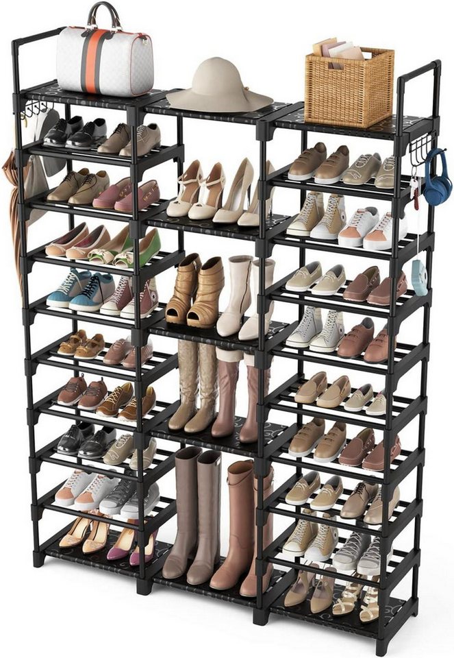 Vicye Schuhformer Schuhregal Metall 10 Ebenen DIY Schuhaufbewahrung Platzsparend von Vicye