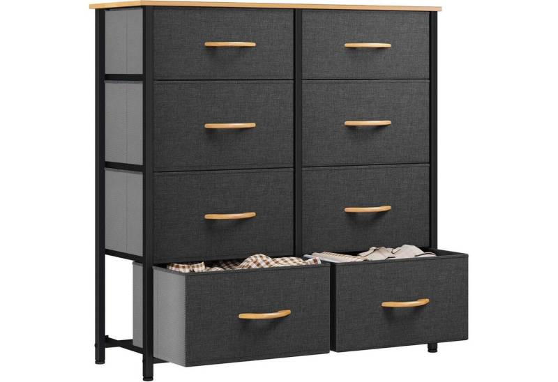 LuxusKollektion Schuhspanner Kommode 8 Schubladen Stoff Metallrahmen Holztischplatte Dunkelgrau LuxusKollektion Schuhspanner Kommode 8 Schubladen Stoff Metallrahmen Holztischplatte Dunkelgrau von LuxusKollektion