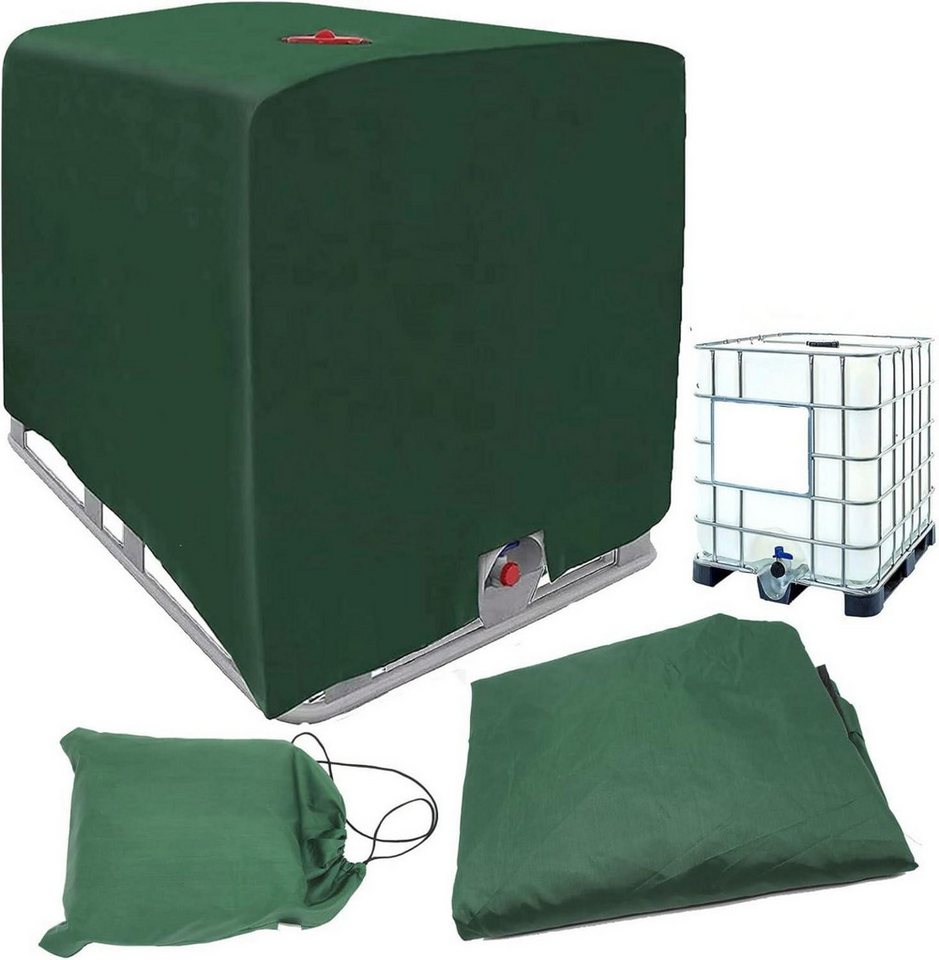 LuxusKollektion Schutzplane 1000L IBC Tank Abdeckung Grün 120x100x116cm UV Wasser Tank Regenwasser von LuxusKollektion