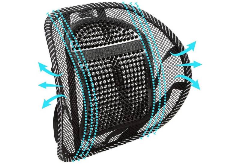 LuxusKollektion Schutzplane Lordosenstütze Lendenkissen Massageperlen Autositz Bürostuhl Large von LuxusKollektion