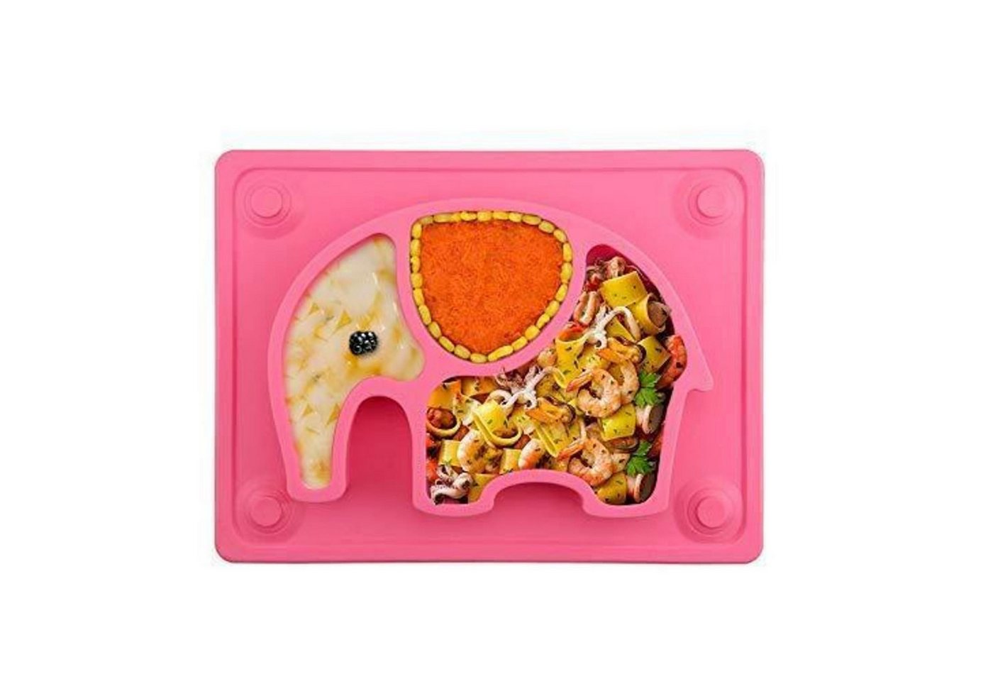 LuxusKollektion Silikonform Kinderteller Silikon Rutschfest Hochstuhl 26x20x3cm Pink Elefanten LuxusKollektion Silikonform Kinderteller Silikon Rutschfest Hochstuhl 26x20x3cm Pink Elefanten von LuxusKollektion