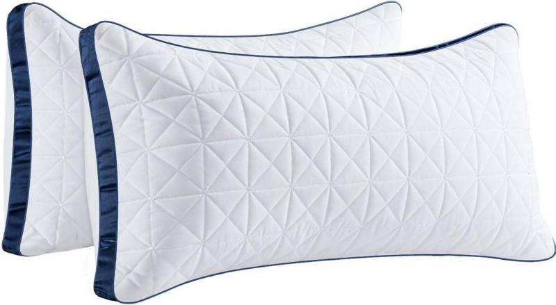 LuxusKollektion Sitzkissen Orthopädische Kissen 40x80cm 2er Set Marineblau atmungsaktiv von LuxusKollektion