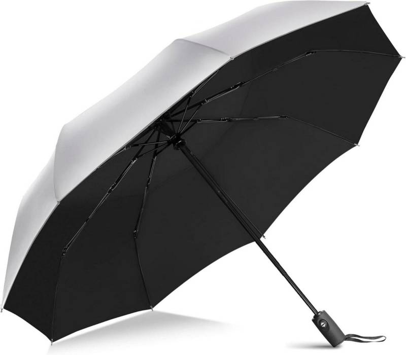 ZOMAKE Sonnenschirm Sonnenschirm UPF 50+ Regenschirm Automatik Silberbeschichtung Klein von ZOMAKE