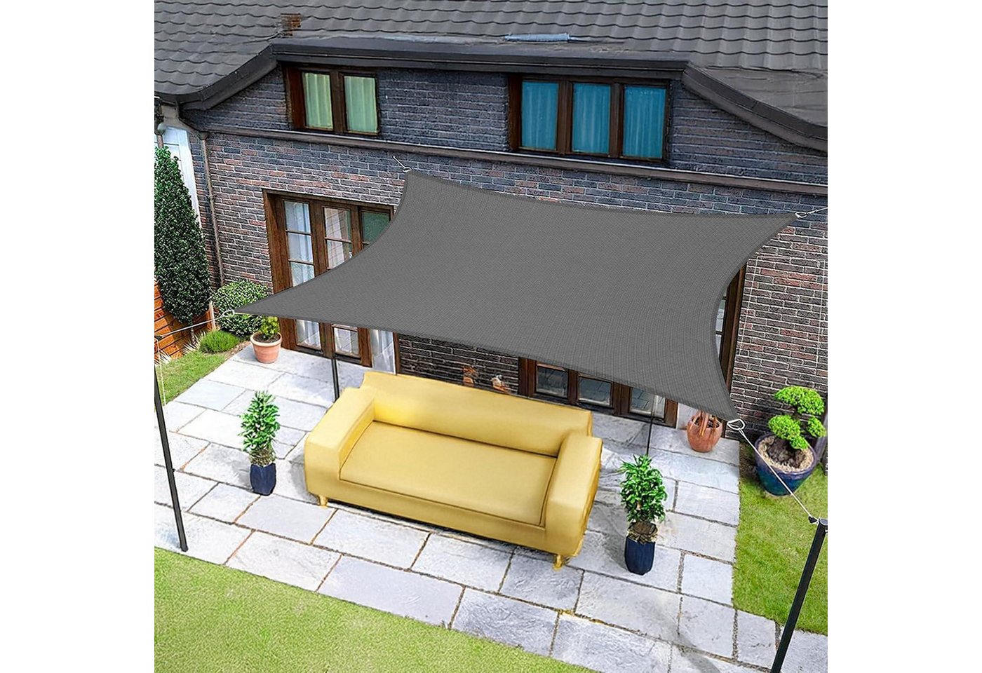 LuxusKollektion Sonnensegel Sonnensegel Quadrat Wasserdicht 95 UV Schutz Garten 5x5 Anthrazit LuxusKollektion Sonnensegel Sonnensegel Quadrat Wasserdicht 95 UV Schutz Garten 5x5 Anthrazit von LuxusKollektion