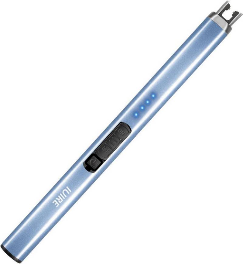 IUIRE Stabanzünder Wiederaufladbares Lichtbogenfeuerzeug USB-C Kerzenfeuerzeug Blau von IUIRE