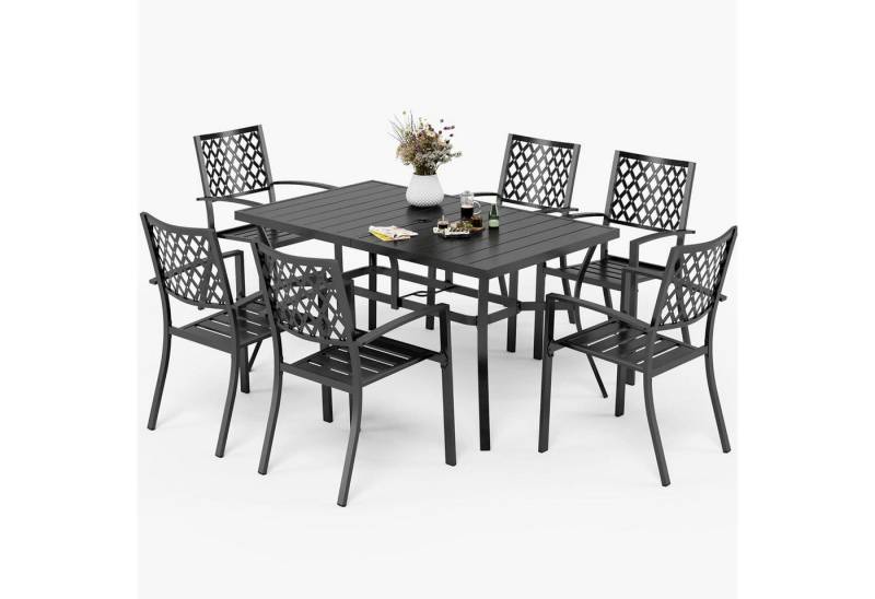 LuxusKollektion Stapelstuhl Gartenmöbel Gartentisch Stühle 6er Set Metall 4cm Schirmloch Style 3 LuxusKollektion Stapelstuhl Gartenmöbel Gartentisch Stühle 6er Set Metall 4cm Schirmloch Style 3 von LuxusKollektion