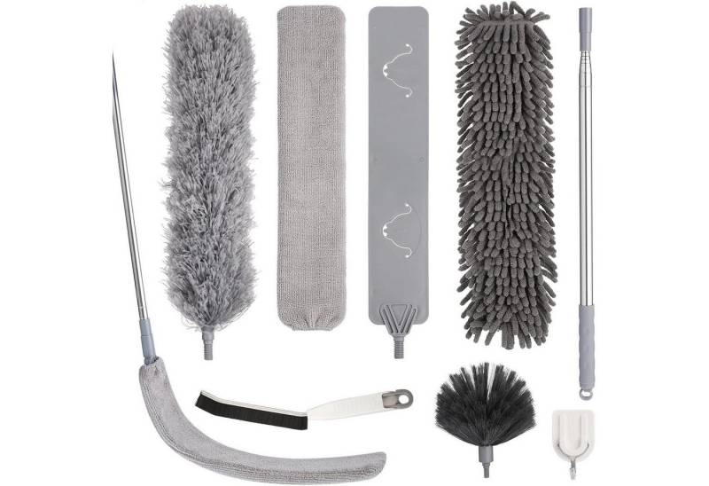 LuxusKollektion Staubwedel Staubwedel Teleskop 213cm Mikrofaser Spinnenweben 7 Stück Grau 7pcs von LuxusKollektion