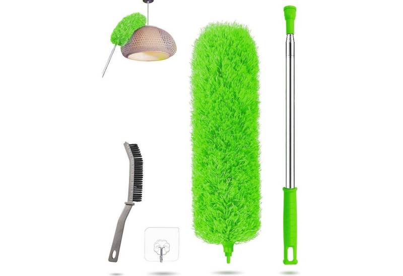 LuxusKollektion Staubwedel Staubwedel Teleskop 240cm Waschbar Mikrofaser Biegbar Grün 4 von LuxusKollektion