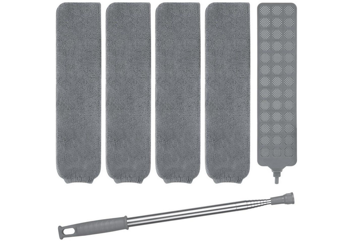 LuxusKollektion Staubwedel Staubwedel Teleskopstange Edelstahl Schrank Schlafsofa Flach von LuxusKollektion