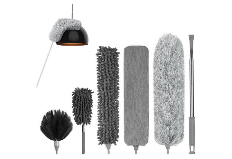 LuxusKollektion Staubwedel Staubwedel Teleskopstange Mikrofaser 243cm Fugenbürsten set 8 Stück von LuxusKollektion