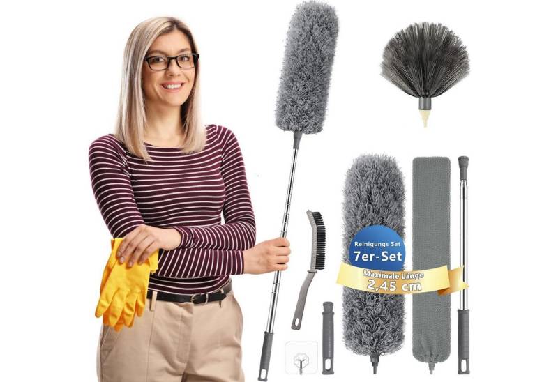 LuxusKollektion Staubwischer Staubwedel Teleskop Ausziehbar 245cm Waschbar Biegbar Grau7pcs LuxusKollektion Staubwischer Staubwedel Teleskop Ausziehbar 245cm Waschbar Biegbar Grau7pcs von LuxusKollektion
