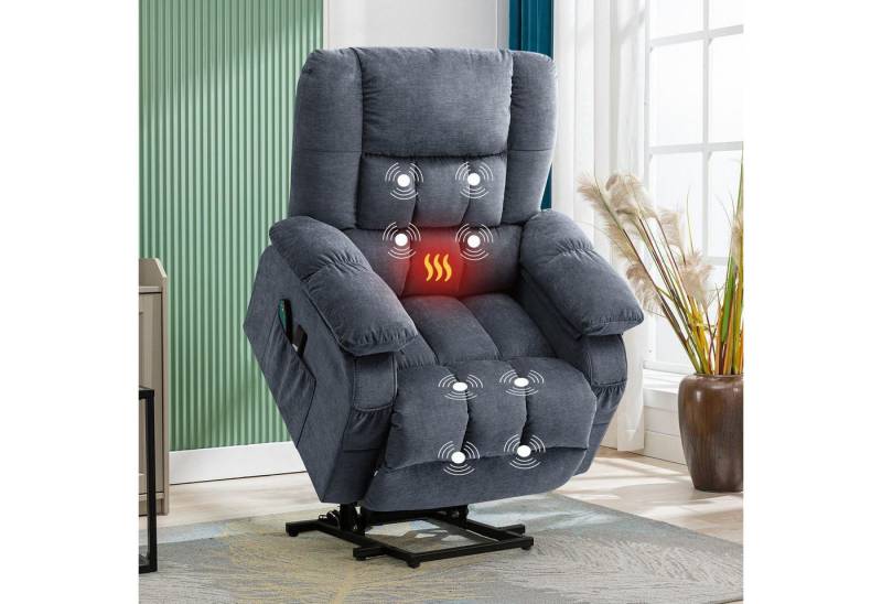 LuxusKollektion Stehhilfe Aufstehsessel elektrisch Relaxsessel Massage Wärmefunktion Blau LuxusKollektion Stehhilfe Aufstehsessel elektrisch Relaxsessel Massage Wärmefunktion Blau von LuxusKollektion