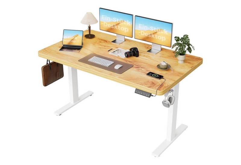 LuxusKollektion Stehpult Schreibtisch Höhenverstellbar 140x80cm 2 Hellbraun 140 x 80 cm Pro von LuxusKollektion