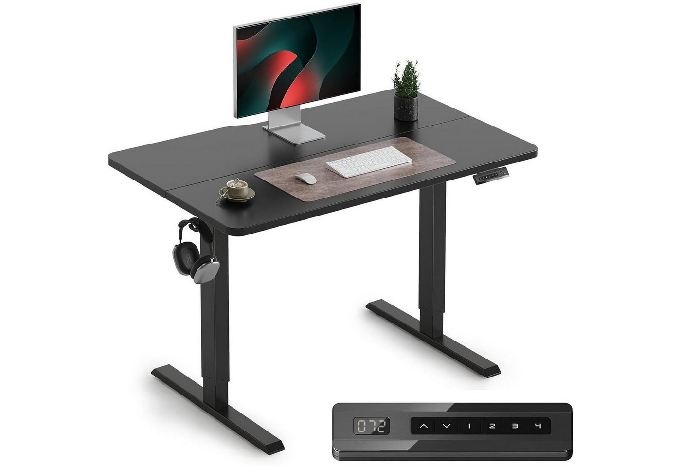 LuxusKollektion Stehpult Schreibtisch Höhenverstellbar Elektrisch Stahl 100 x 60 cm Schwarz LuxusKollektion Stehpult Schreibtisch Höhenverstellbar Elektrisch Stahl 100 x 60 cm Schwarz von LuxusKollektion