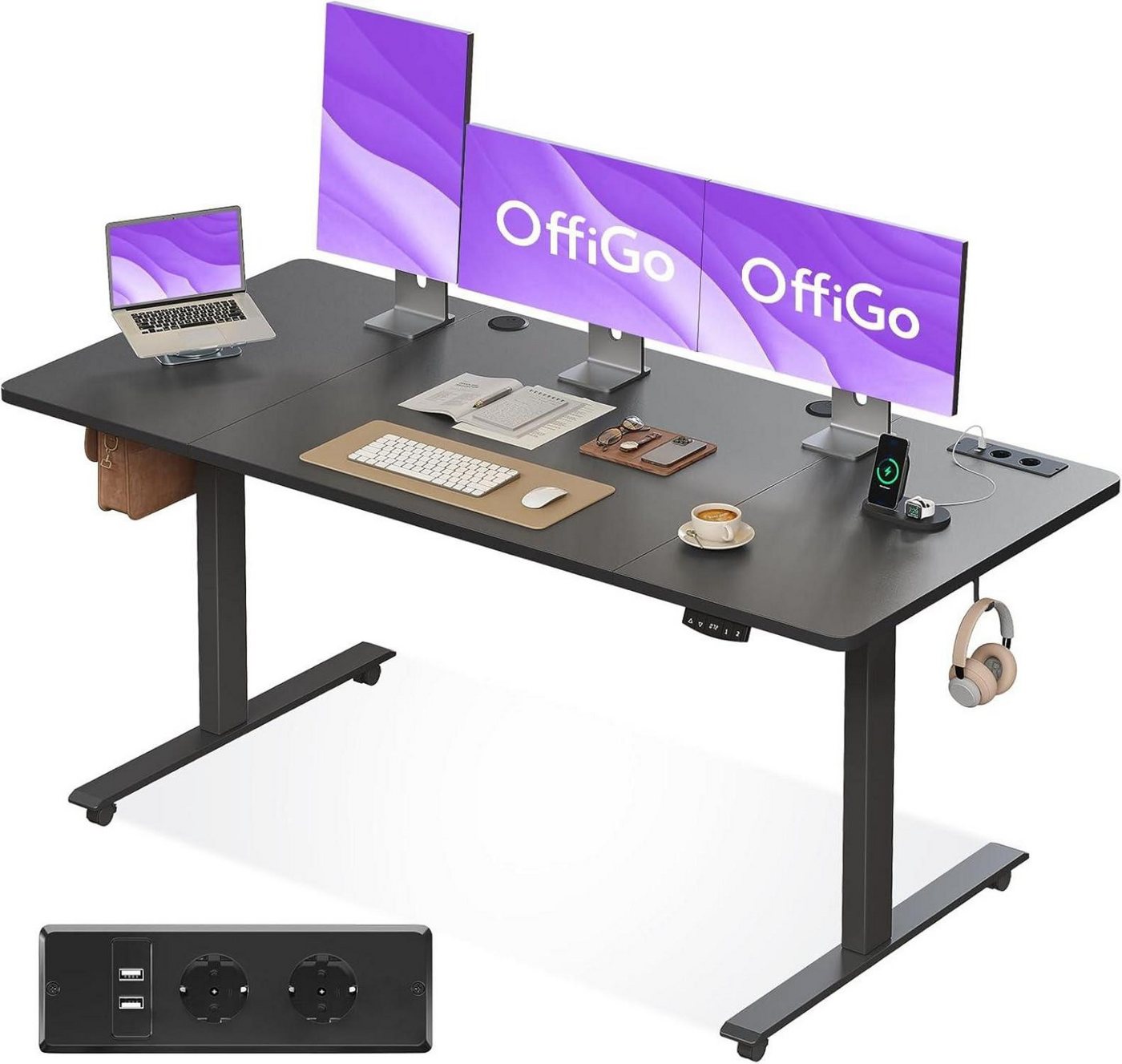 LuxusKollektion Stehtisch Höhenverstellbarer Schreibtisch 160cm Elektrisch Standing Desk USB LuxusKollektion Stehtisch Höhenverstellbarer Schreibtisch 160cm Elektrisch Standing Desk USB von LuxusKollektion