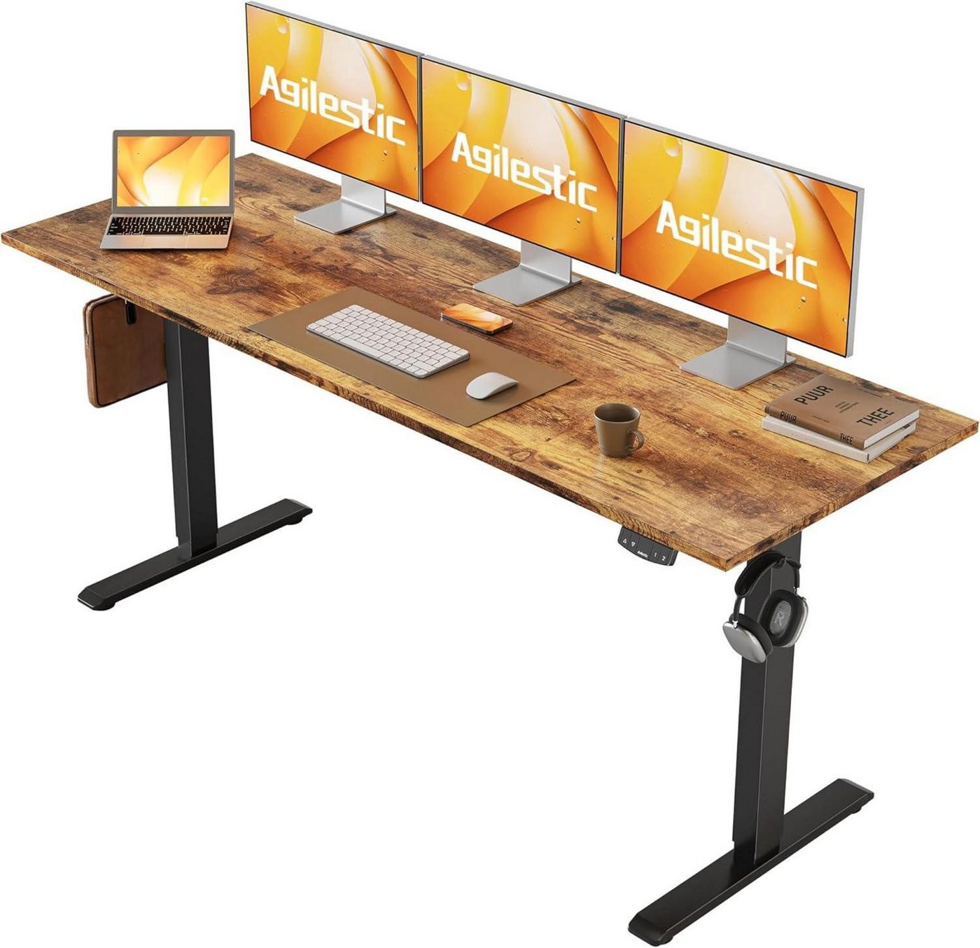LuxusKollektion Stehtisch Höhenverstellbarer Schreibtisch 160x60 cm Memory-Handsteuerung Braun LuxusKollektion Stehtisch Höhenverstellbarer Schreibtisch 160x60 cm Memory-Handsteuerung Braun von LuxusKollektion