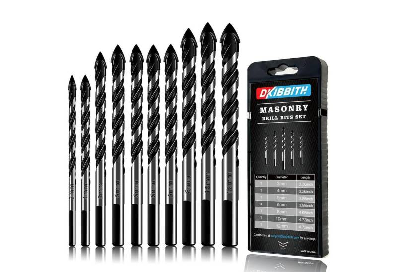 LuxusKollektion Steinbohrer Steinbohrer Set Fliesen Glas Keramik 10 Pcs Masonry Drill Bit Set von LuxusKollektion
