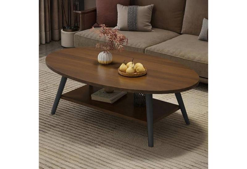 LuxusKollektion Stuhl Beistelltisch Massivholz Metallrahmen Stauraum 2Tier Braun-ellipsen LuxusKollektion Stuhl Beistelltisch Massivholz Metallrahmen Stauraum 2Tier Braun-ellipsen von LuxusKollektion