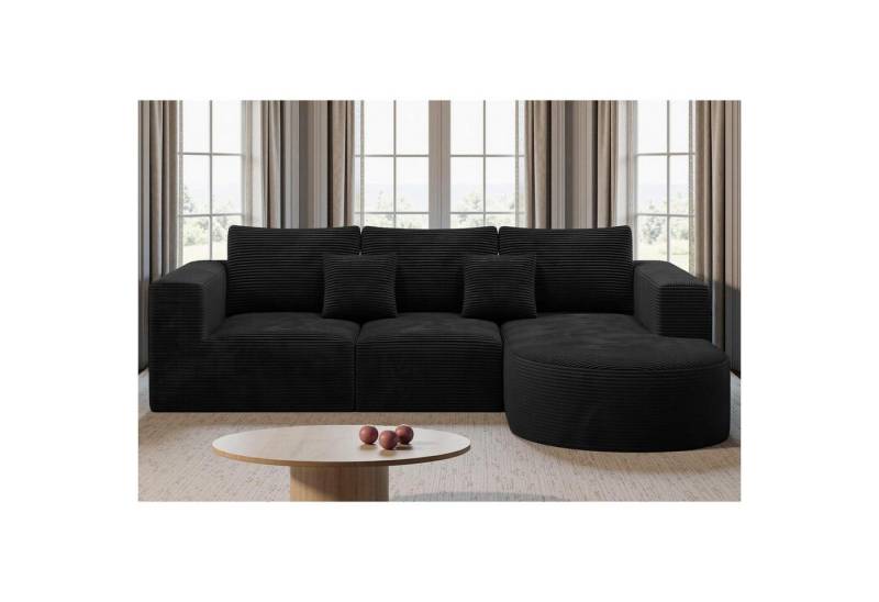 LuxusKollektion Stuhl Ecksofa Schlaffunktion L Form Cordstoff 3 Rechts-Chaiselongue Schwarz LuxusKollektion Stuhl Ecksofa Schlaffunktion L Form Cordstoff 3 Rechts-Chaiselongue Schwarz von LuxusKollektion