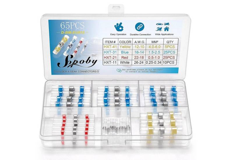 LuxusKollektion Stuhl Lötverbinder Schweißverbinder Auto Schiff Kabel 4 Farben 65pcs von LuxusKollektion
