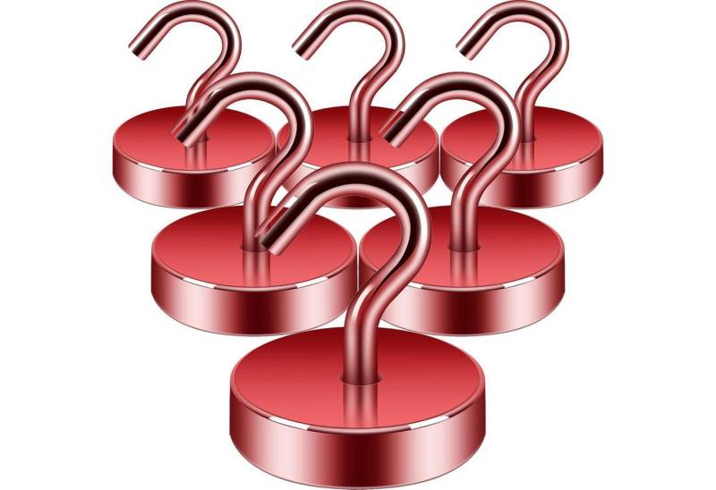LuxusKollektion Stuhl Magnet Haken Neodym Spind Organizer Werkstatt 30kg Magnethaken Rot von LuxusKollektion