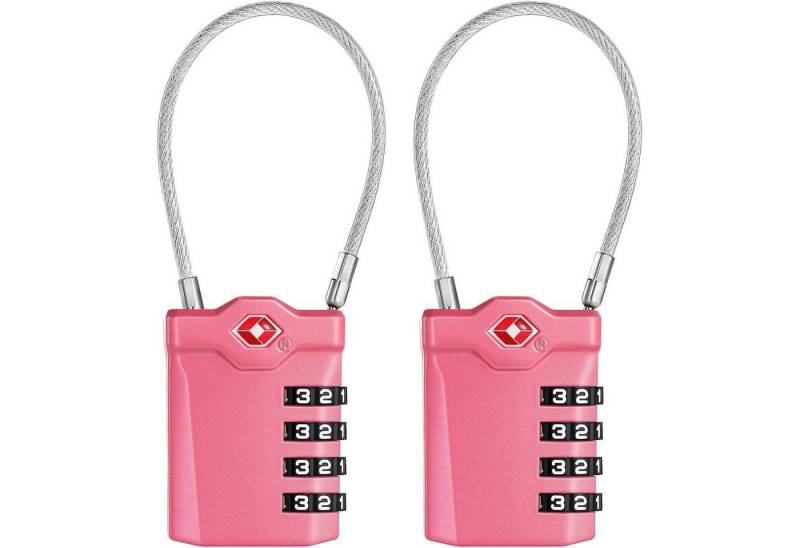 LuxusKollektion TSA-Vorhängeschloss Kofferschloss TSA Zahlenschloss 4stellig Alarmanzeige 2 Stück Rosa LuxusKollektion TSA-Vorhängeschloss Kofferschloss TSA Zahlenschloss 4stellig Alarmanzeige 2 Stück Rosa von LuxusKollektion