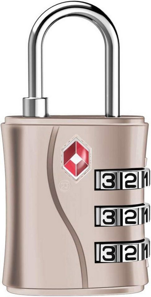 LuxusKollektion TSA-Vorhängeschloss TSA Vorhängeschloss Gepäck 3-Stellig Roségold Mädchen Spind von LuxusKollektion