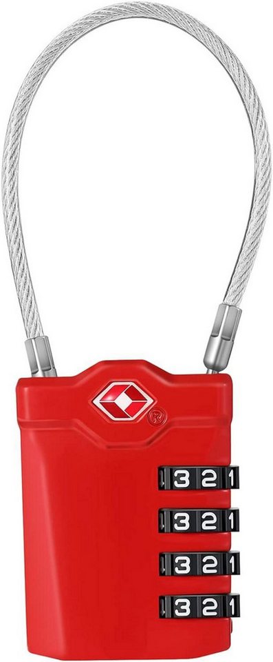 LuxusKollektion TSA-Vorhängeschloss TSA Zahlenschloss 4 Stellig Koffer Gepäckschloss mit Öffnung von LuxusKollektion