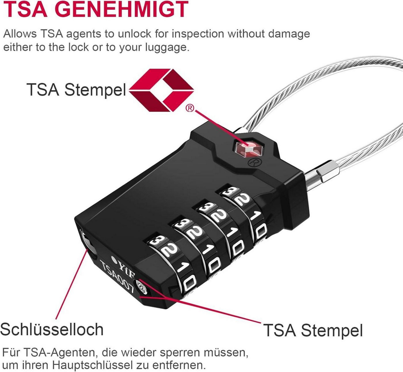 LuxusKollektion TSA-Vorhängeschloss LuxusKollektion TSA-Vorhängeschloss von LuxusKollektion