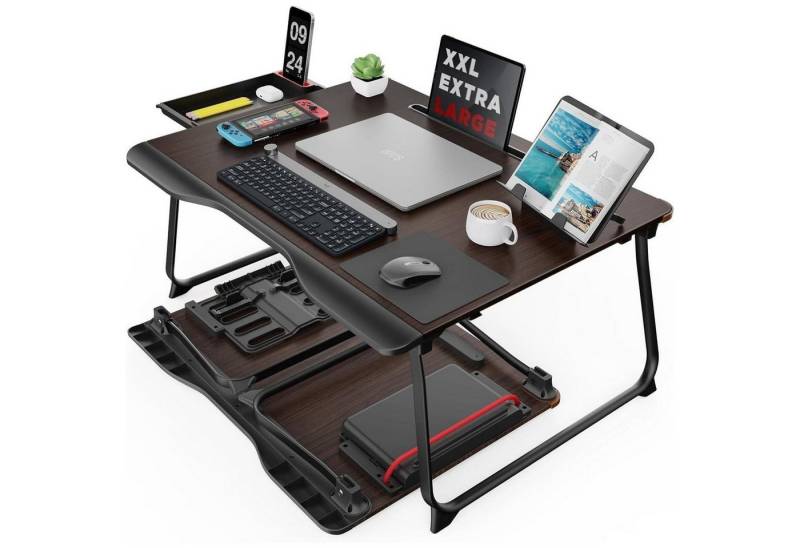 LuxusKollektion Tabletttisch Laptoptisch Betttisch XXL klappbar Schublade Light Schwarze LuxusKollektion Tabletttisch Laptoptisch Betttisch XXL klappbar Schublade Light Schwarze von LuxusKollektion